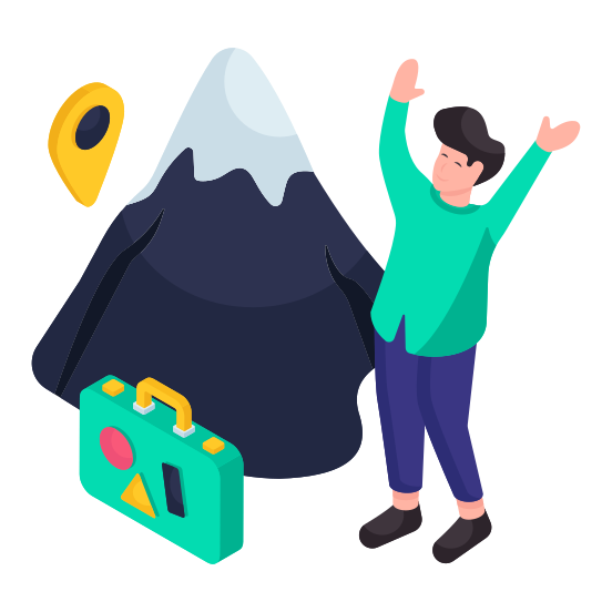 Tourist, Traveler, Backpacker, Adventurer, Hiker, illustration