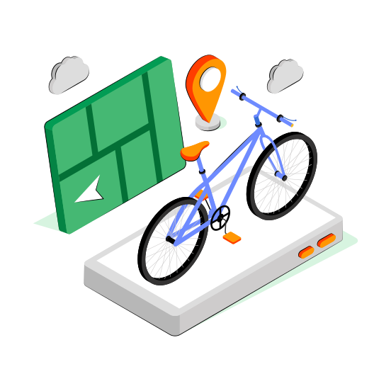 Cycle Location, Cycle Direction, Cycle Navigation, Cycle Gps, Geolocation  illustration