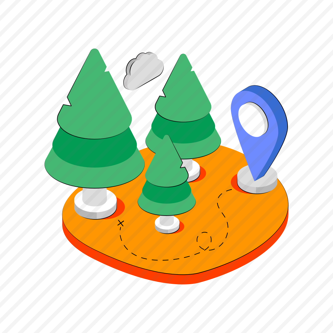 Forest Location, Trees Direction, Forest Gps, Navigation, Geolocation  preview