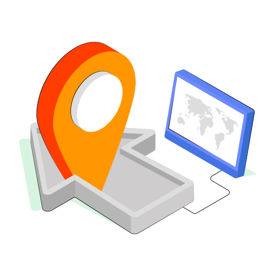 Online Map, Online Navigation, Online Gps, Online Geolocation, Online Location  illustration