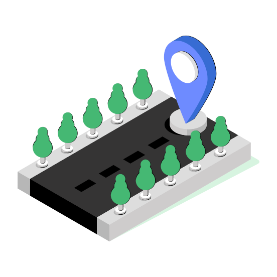 Road Location, Road Direction, Road Gps, Navigation, Geolocation  illustration