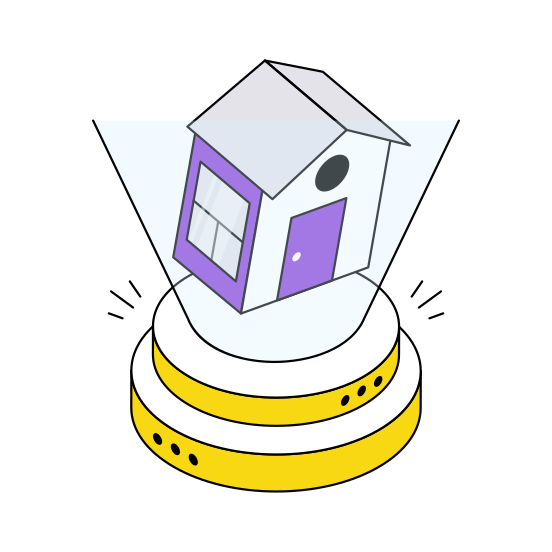 Home Hologram, House, Homestead, Accommodation, Residence illustration