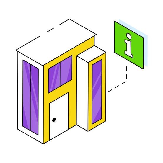 Home Info, Home Information, Property Information, Estate Information, Building  illustration