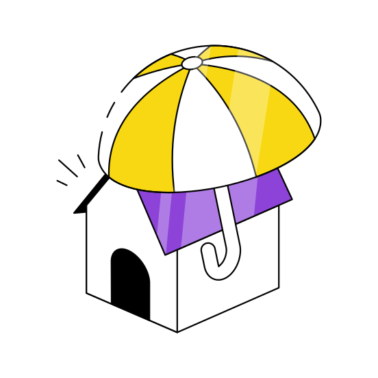 Home Insurance, Home Assurance, Home Security, Home Protection, House Insurance illustration