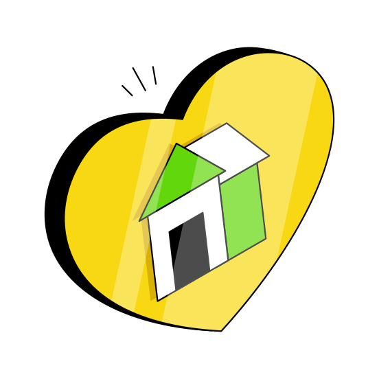 Home Love, House Love, Sweet Home, Homestead, Residence illustration