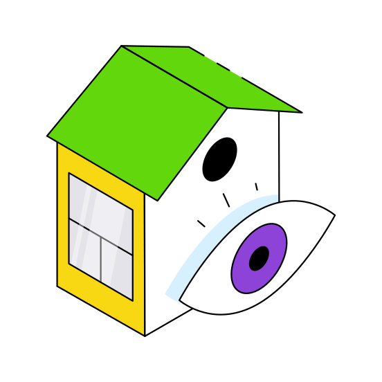 Home Monitoring, Home Inspection, Home Visualization, Property Monitoring, Property Inspection,  illustration