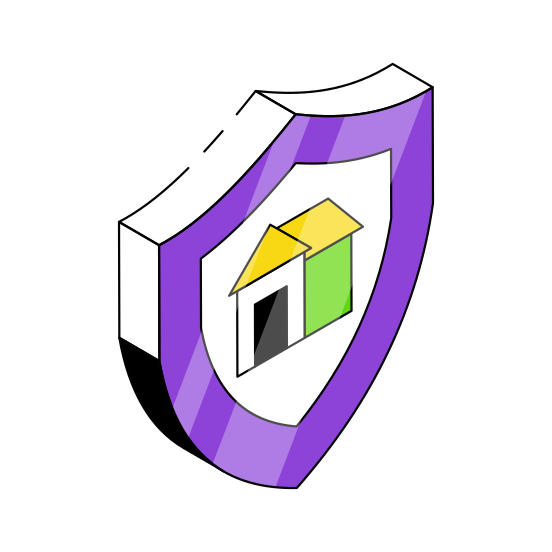 Home Security, Home Assurance, House Security, Home Protection, House Insurance illustration