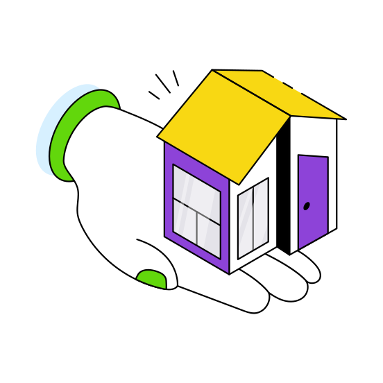 Home Service, House Service, Home Care, Home Offering, House Offering illustration