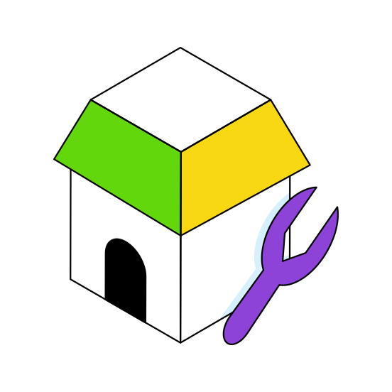 Home Setting, Home Configuration, Home Development, Home Repair, Property Repair  illustration