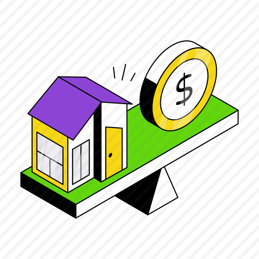 Home Vs Money, Home Balance, House Balance, Property Balance, Estate Balance  preview