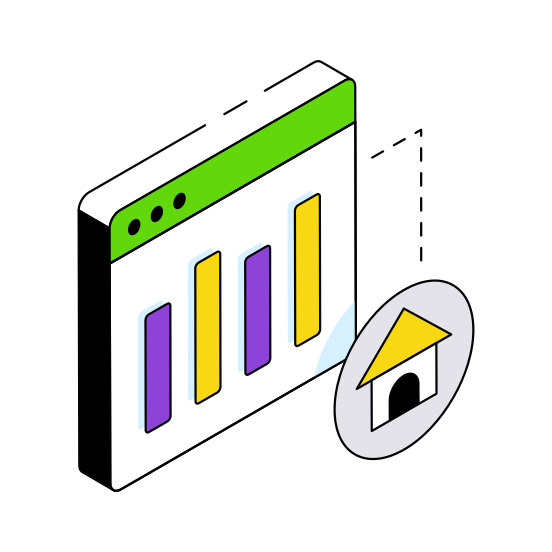 Online Property Analytics, Property Infographic, Property Statistics, Estate Analytics, Estate Infographic,  illustration