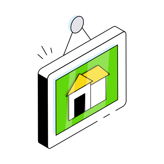 Property Board, Home Board, House Board, Roadboard, Info Board,  illustration