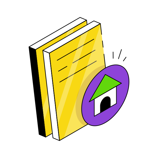 Property Paper, Property Document, Property Doc, Estate Paper, Estate Document,  illustration