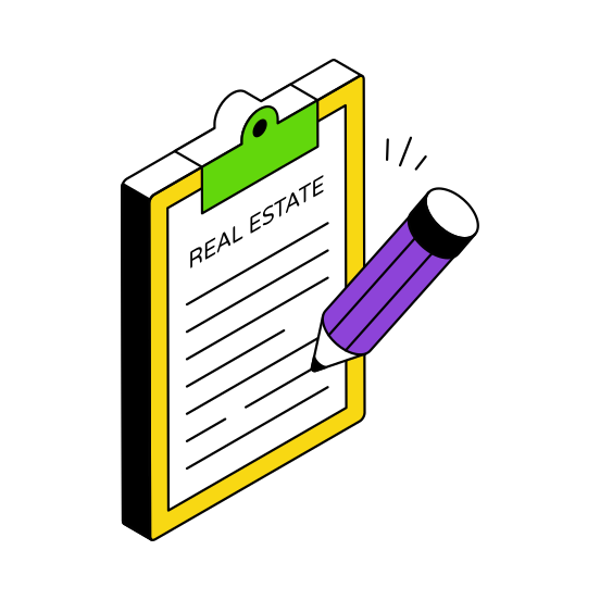 Property Paper, Property Document, Property Doc, Estate Paper, Real Estate Document,  illustration