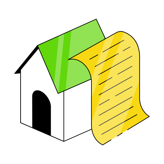 Property Paper, Property Document, Property Doc, Real Estate Paper, Real Estate Document, illustration
