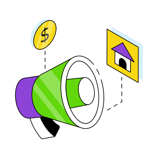 Property Promotion, Property Ad, Property Advertisement, Property Campaign, Real Estate Promotion,  illustration