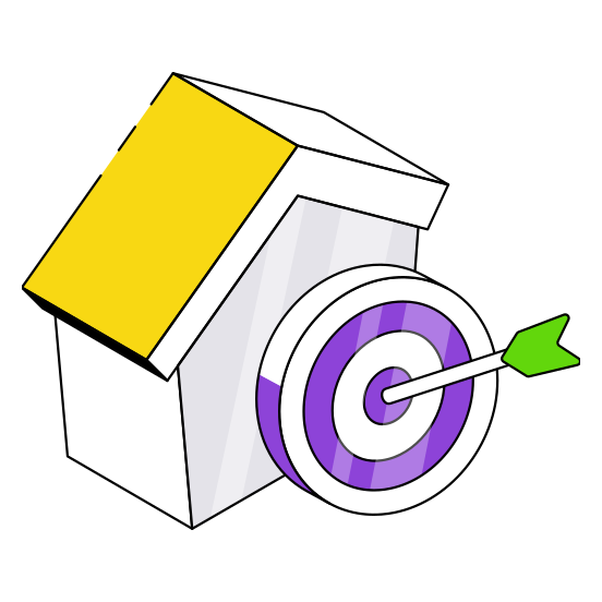 Property Target, Property Aim, Property Objective, Property Goal, Real Estate Target, illustration