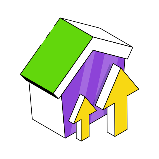 Real Estate Value, Home Growth, House Value, Property Value High, Home Growth  illustration