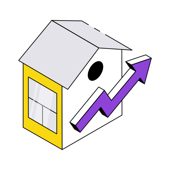 Real Estate Value, Home Growth, House Value, Property Value, Home Growth  illustration