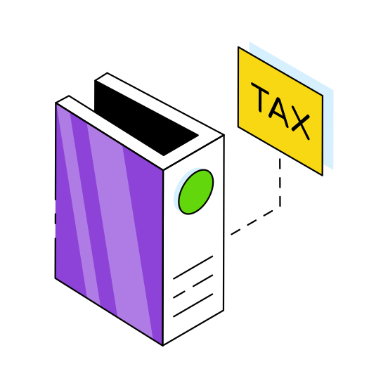 Tax File, Tax Document, Tax Doc, Tax Archive, Tax Binder illustration