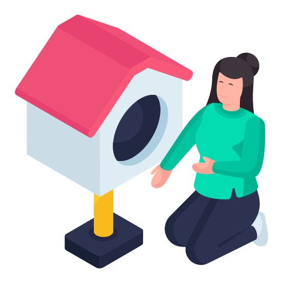 Birdhouse, Nest, Aviary, Shed, Residence illustration