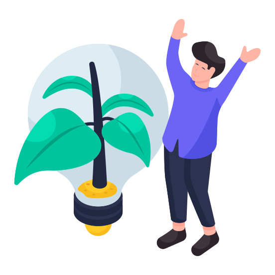 Eco Idea, Innovation, Bright Idea, Creative Idea, Big Idea, illustration