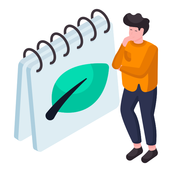 Eco Schedule, Planner, Almanac, Calendar, Reminder illustration