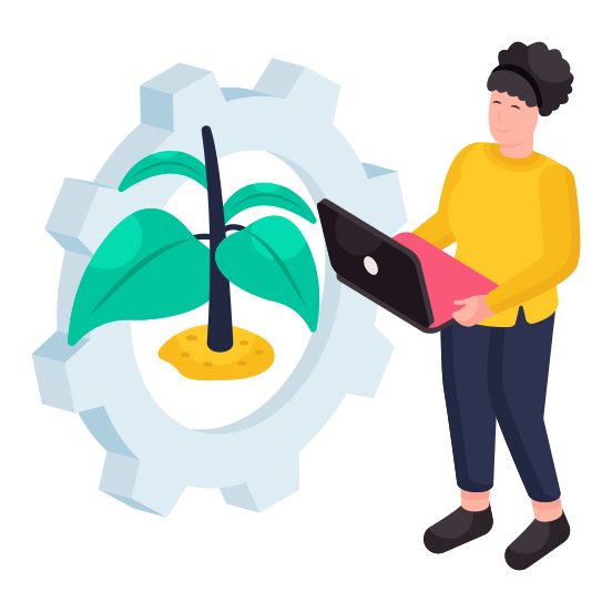 Eco Setting, Eco Management, Eco Development, Ecology Management, Ecology Development, illustration
