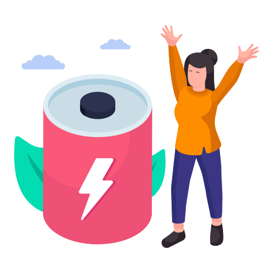 Electric Cell, Rechargeable Cell, Energy Storage, Power Cell, Battery Cell, illustration