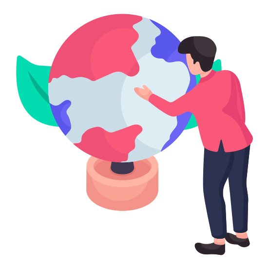 Global Eco, Global Ecology, Global Trees, Global Nature, Global Plants illustration