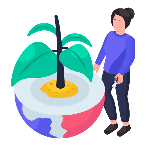 Global Forestation, Global Trees, Global Plants, Global Eco, Global Ecology, illustration