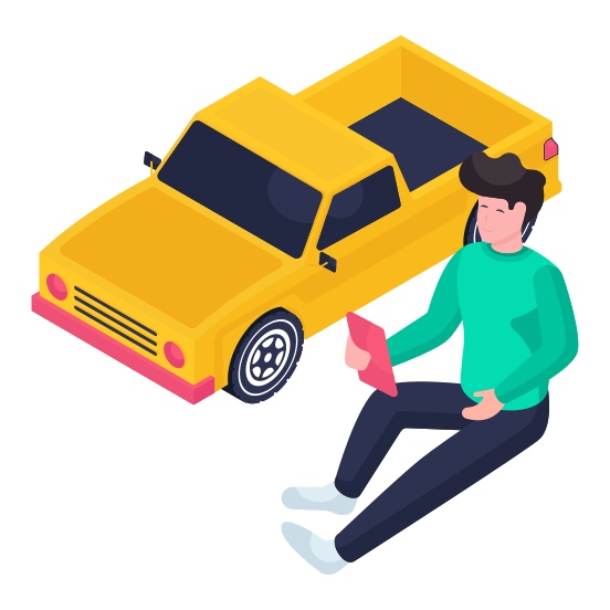 Pickup Truck, Vehicle, Automobile, Automotive, Transport illustration