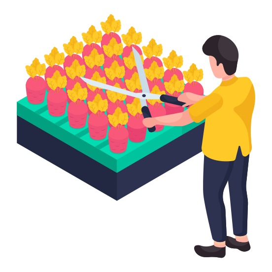 Plant Cutting, Farming, Gardening, Agriculture, Plantation illustration