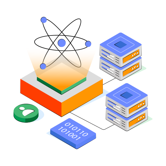 Data Center, Dataserver, Database, Data Science, Big Data  illustration