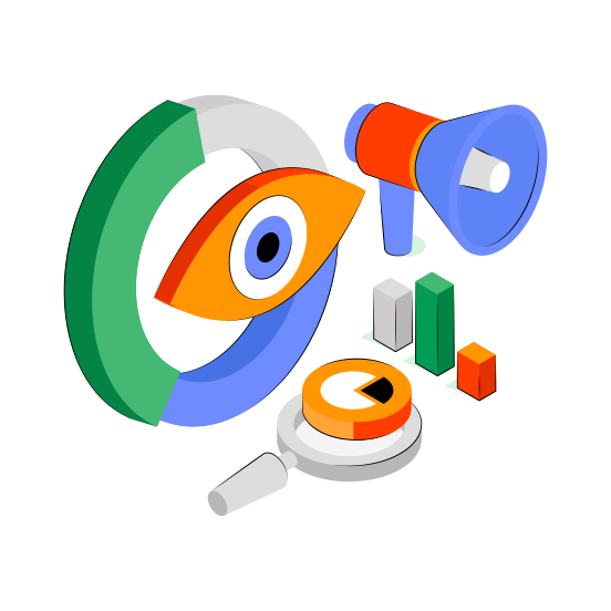 Data Monitoring, Data Inspection, Data Visualization, Business Monitoring, Business Inspection,  illustration