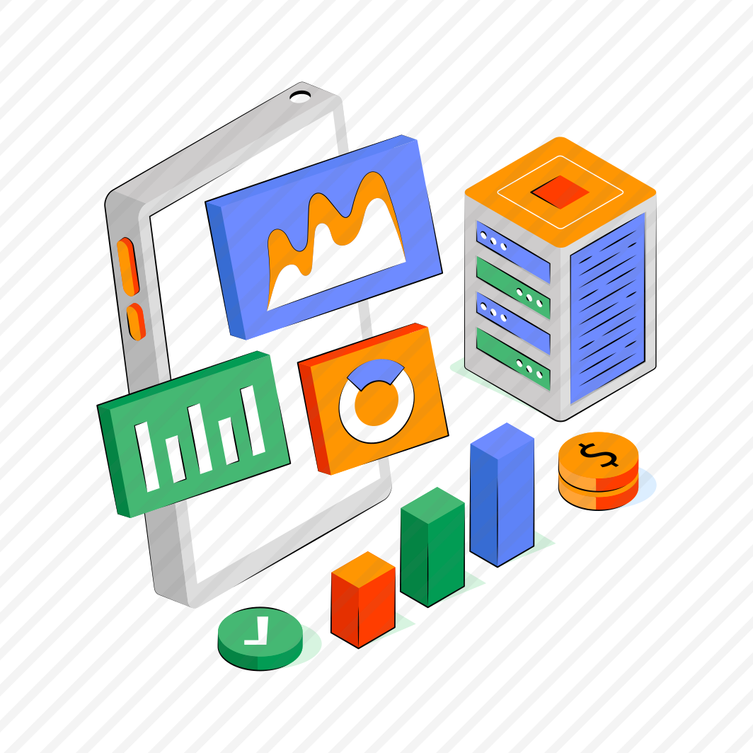 Mobile Data Analytics, Online Infographic, Online Statistics, Online Chart, Mobile Graph  preview