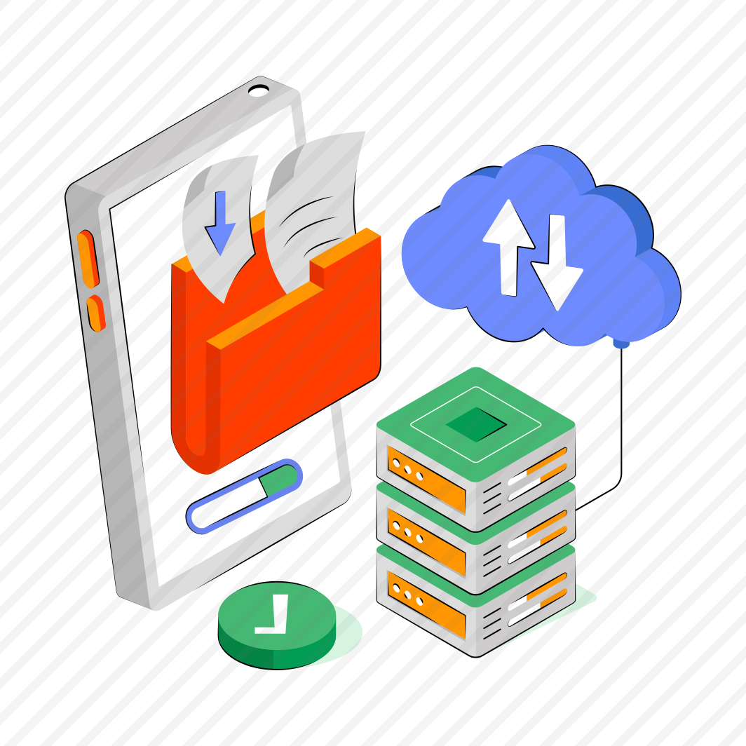 Mobile Data Download, Data Install, Folder Download, Mobile Data Storage, Mobile Document  preview
