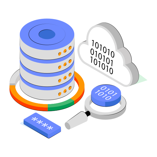Search Binary Data, Find Binary Code, Search Binary Code, Binary Data Analysis, Binary Data Exploration   illustration