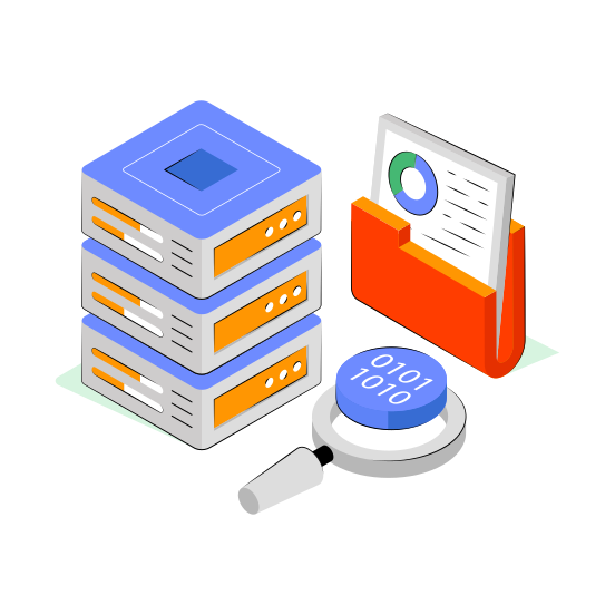 Server Rack, Dataserver, Data Analysis, Big Data, Data Exploration  illustration
