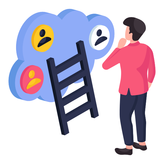 Cloud Career, Cloud Success, Cloud Path, Cloud Technology, Cloud Computing illustration