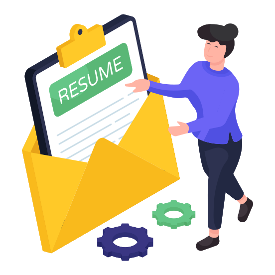 Cv Envelope, Resume, Curriculum Vitae, Job Application, Biodata illustration