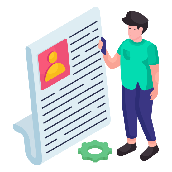 Cv, Resume, Curriculum Vitae, Job Application, Biodata illustration