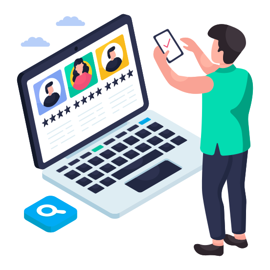 Employee Performance Evaluation, Employee Ratings, Employee Reviews, Job Ratings, User Ratings illustration