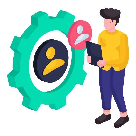 Employee Setting, Employee Management, Employee Development, User Setting, Profile Management illustration