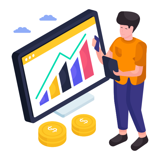 Growth Chart, Data Analytics, Infographic, Statistics, Progress Chart illustration