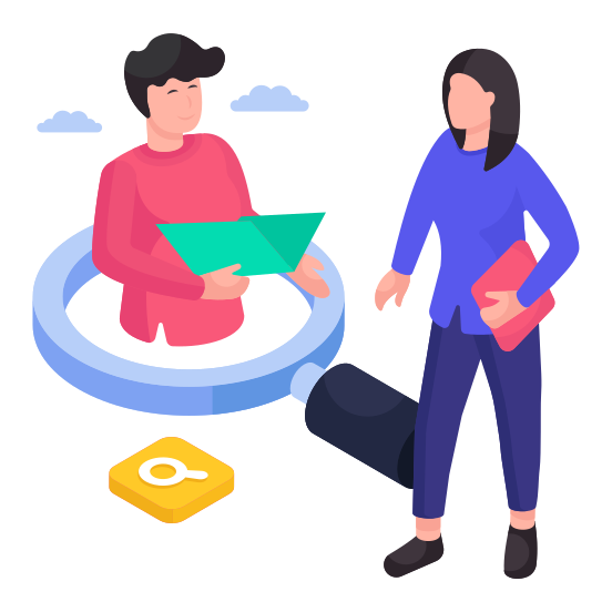 Headhunting, Search Profile, Search Resource, Talent Search, Search Employee illustration
