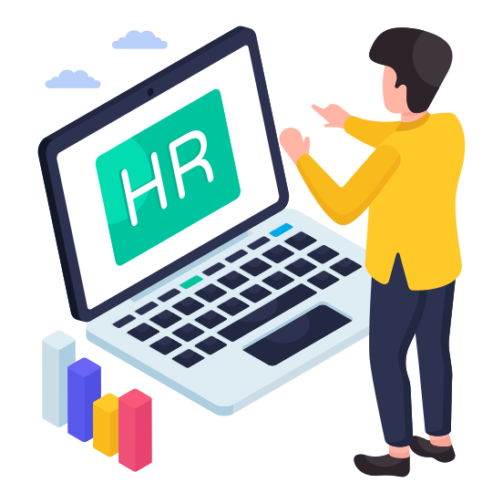 Hr, Human Resources, Online Hr, Hiring Department, Digital Hiring illustration