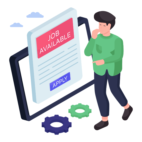 Job Available, Apply Online, Recruitment, Online Application, Job Vacancy illustration
