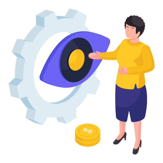 Setting Monitoring, Inspection, Visualization, Vision, Optic illustration