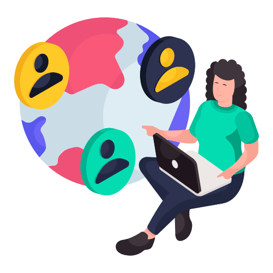 Users Network, Global Network, Global Connections, Global Users, Global Team, illustration
